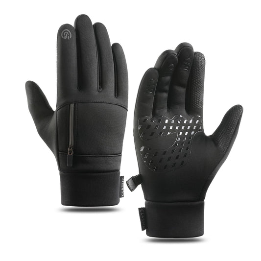 AIJIEKE Winter Gloves for Men Women, Cold Weather Gloves, Windproof Warm Gloves, Touch Screen Gloves, Waterproof Gloves for Work, Sports Running Gloves for Driving Fishing Cycling, XL