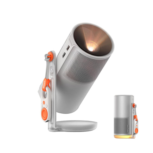 XGIMI MoGo 4 2025 NEW Portable Projector, Google TV with Licensed Netflix, 360° Adjustable Stand, 2.5 Hours of Playtime, 2 x 6W Harman Kardon, Outdoor Projector, Wifi, Bluetooth, Include Sunset Filter