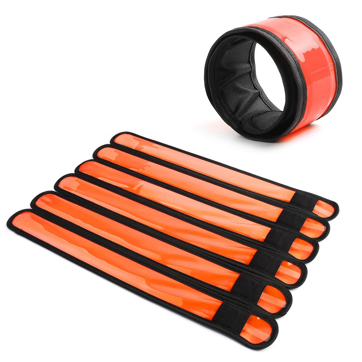 esonstyle Pack of 6 LED Light Up Band Slap Bracelets Night Safety Wrist Band for Cycling Walking Running Concert Camping Outdoor Sports