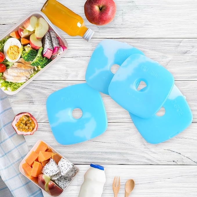JMEXSUSS Ice Packs for Lunch Boxes,Reusable Ice Packs for Coolers Camping, School and Work (Pack of 4)