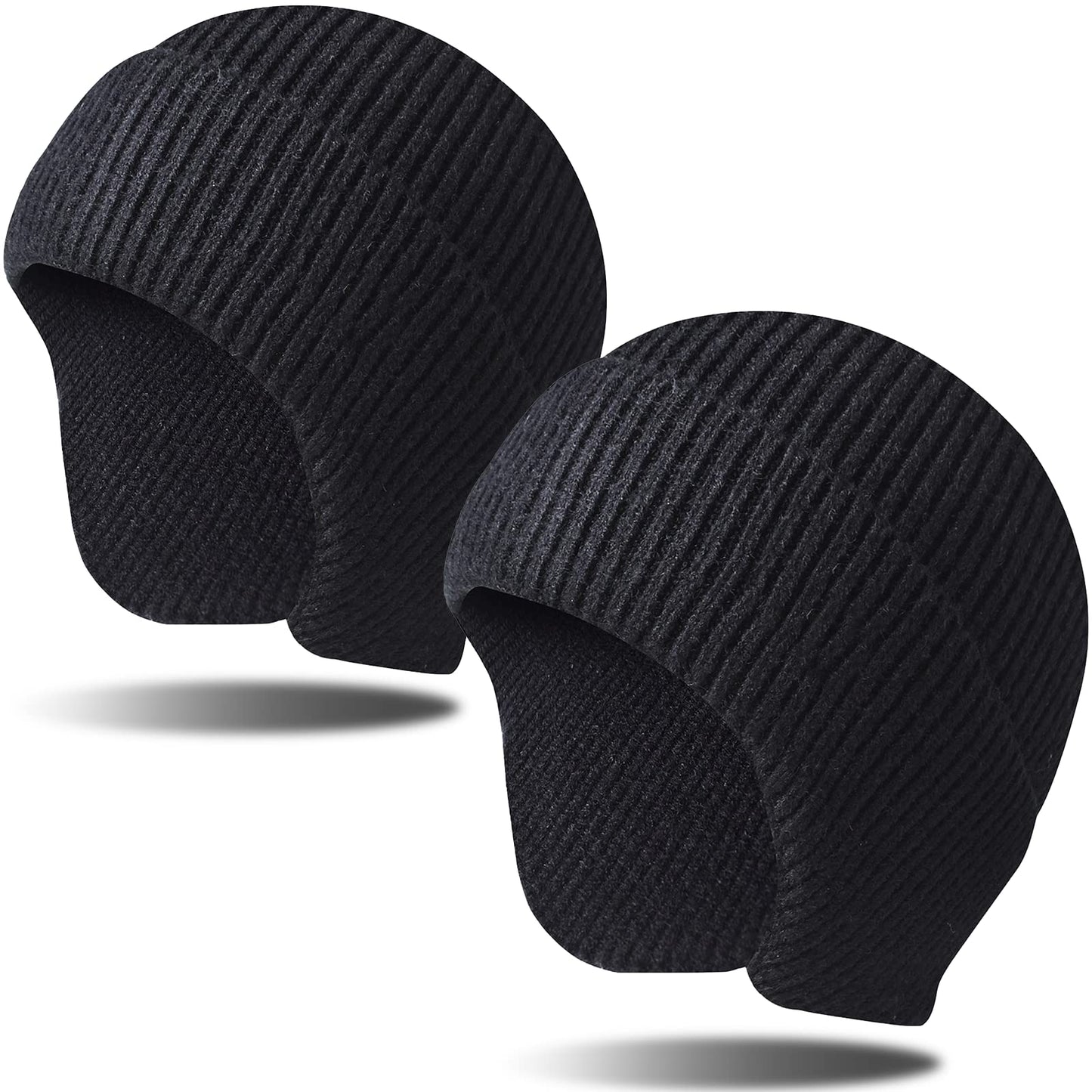 Arcweg Warm Beanies for Men Women Winter Kint Beanis Hats Thermal Skull Cap Bike Helmet Liner Ears Warmers Cycling Running Caps with Ear Flaps Cozy Slouchy Unisex Outdoor