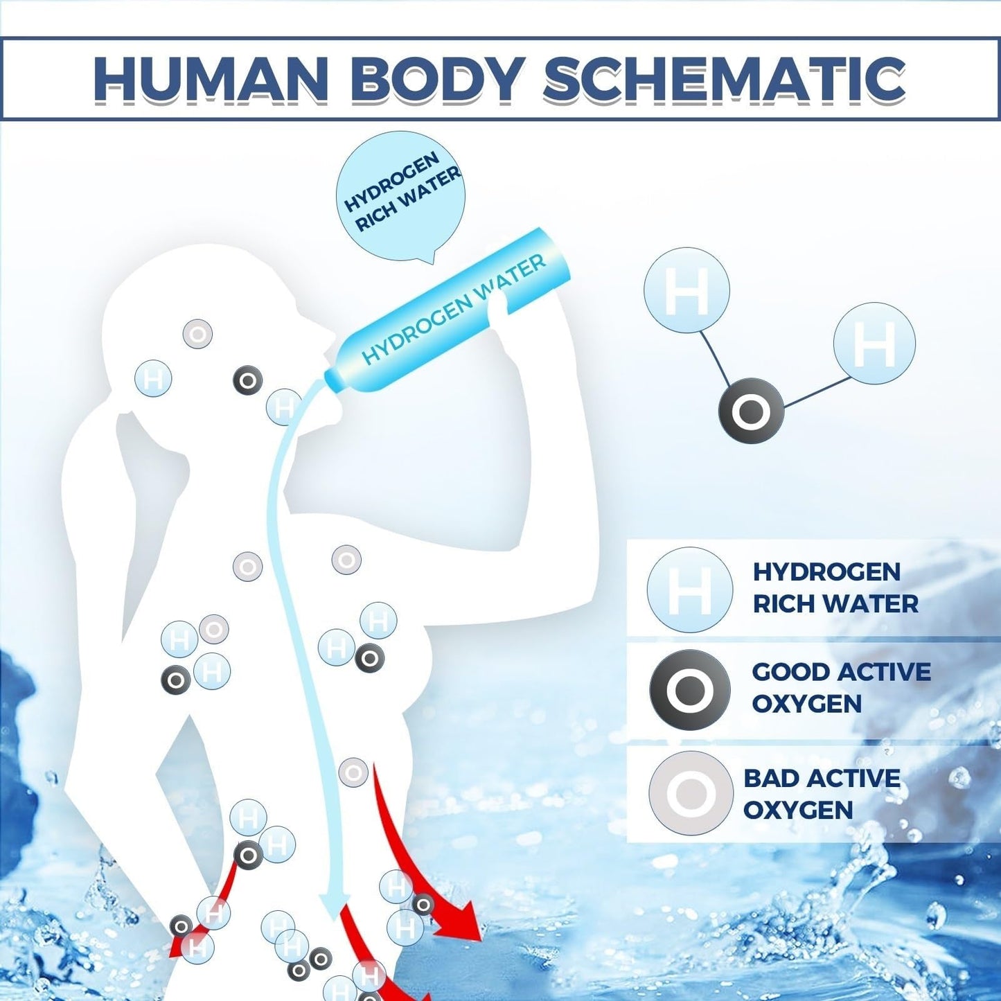 1.5L Large Capacity Hydrogen Water Bottle, USB Portable Hydrogen Water Dispenser, Hydrogen Water Bottle Generator, Hydrogen Water Ionizer Mug, Sports Water Bottle with SPE/PEM Technology Electrolysis,