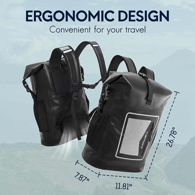 Haimont Waterproof Backpack Dry Bag Floating Roll Top Dry Sack Durable Backpack for Kayaking, Surfing, Rafting, Fishing, 30L