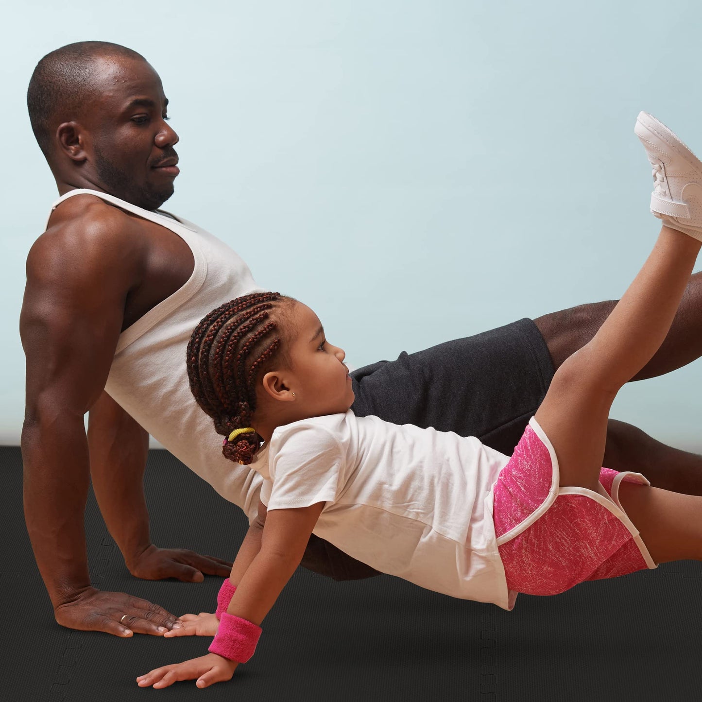 We Sell Mats 1" Thick Multipurpose Exercise Floor Mat with EVA Foam, Interlocking Tiles, Anti-Fatigue for Home, or Gym, 24 in x 24 in