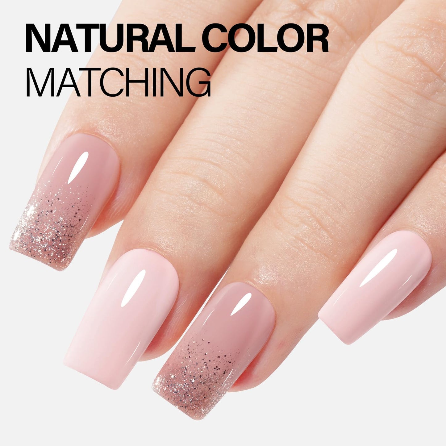 AILLSA White Pink Gel Nail Polish Nude Barely Pink Gel Polish Neutral Light Beige Jelly Gel Polish Off White Natural Color Nails Winter Soak Off U V Gel for Nail Art for Women 0.51 Fl Oz /GA98
