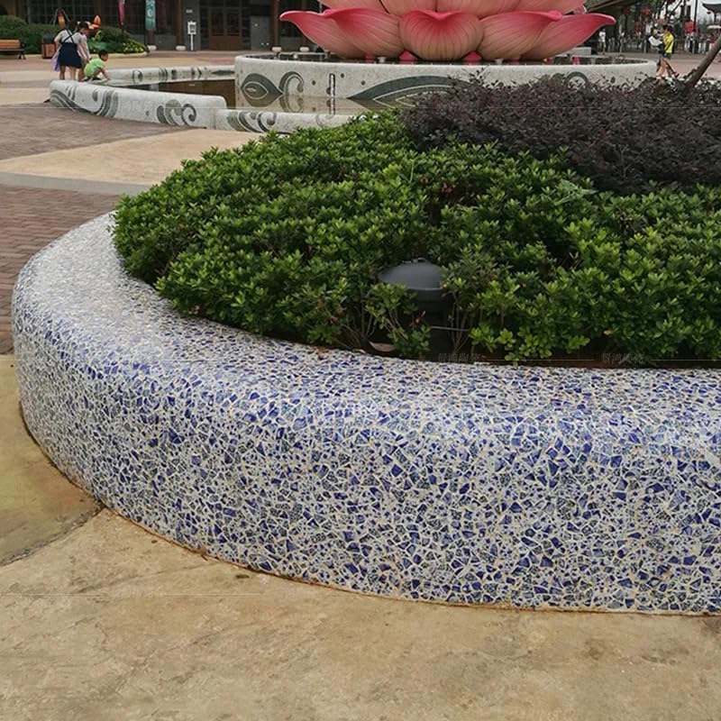 1.1 LB Porcelain Ceramic Mosaic Tiles,Broken Irregular Mosaic Tiles for DIY Craft Floor,Kitchen,Pool, Flower Pots Mosaic Making Supplies (Porcelain 10)