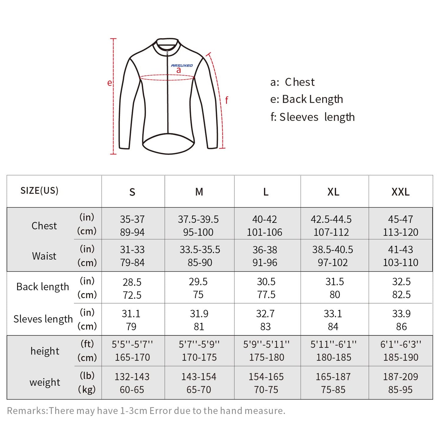 ARSUXEO Men's Full Zipper Long Sleeves Cycling Jersey Bicycle MTB Bike Shirt 6030 Light Gray Size L