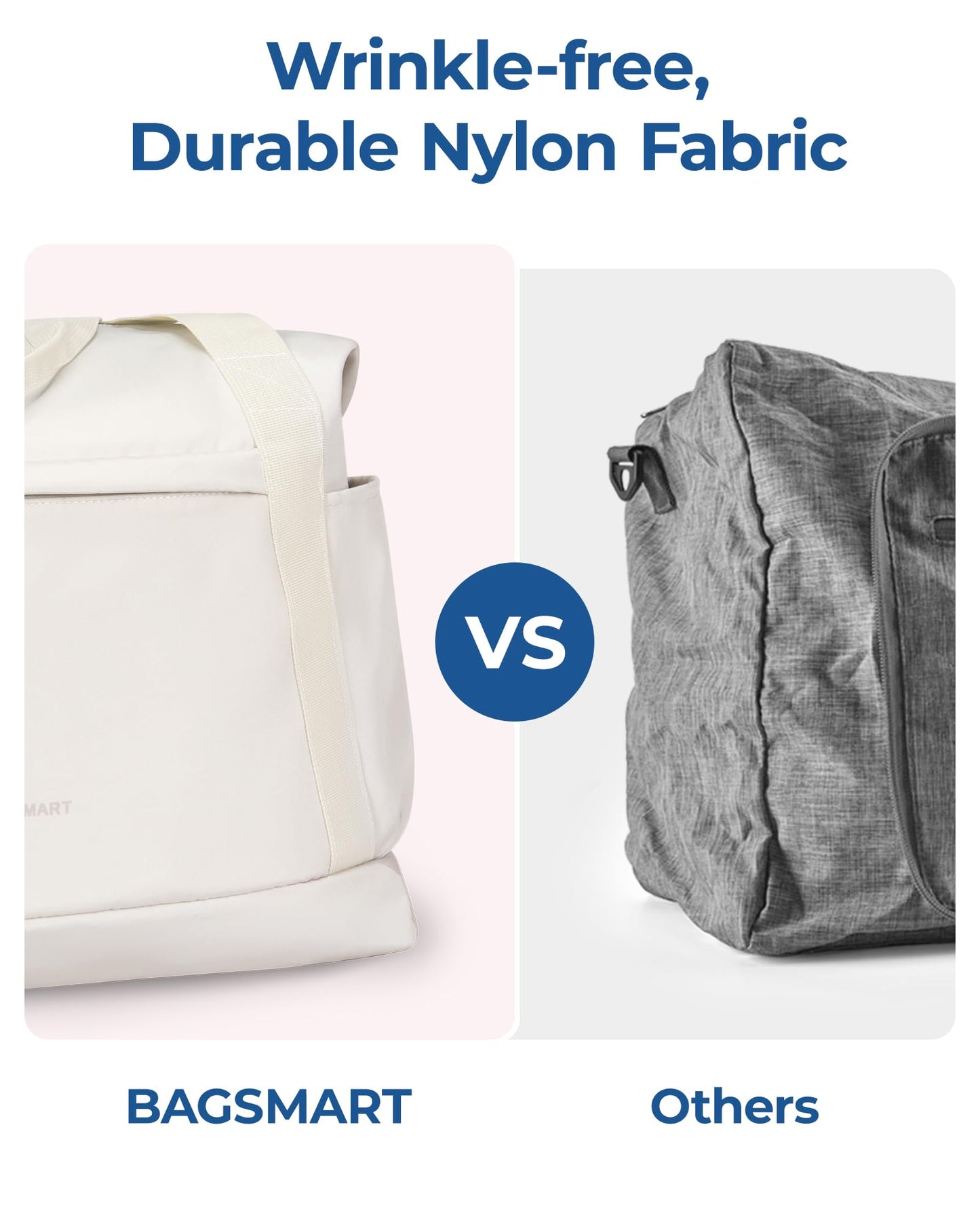 BAGSMART For Spirit Airlines Personal Item Bag, 23L Foldable Weekender Bags for Women Gym Tote Overnight Bag for Travel