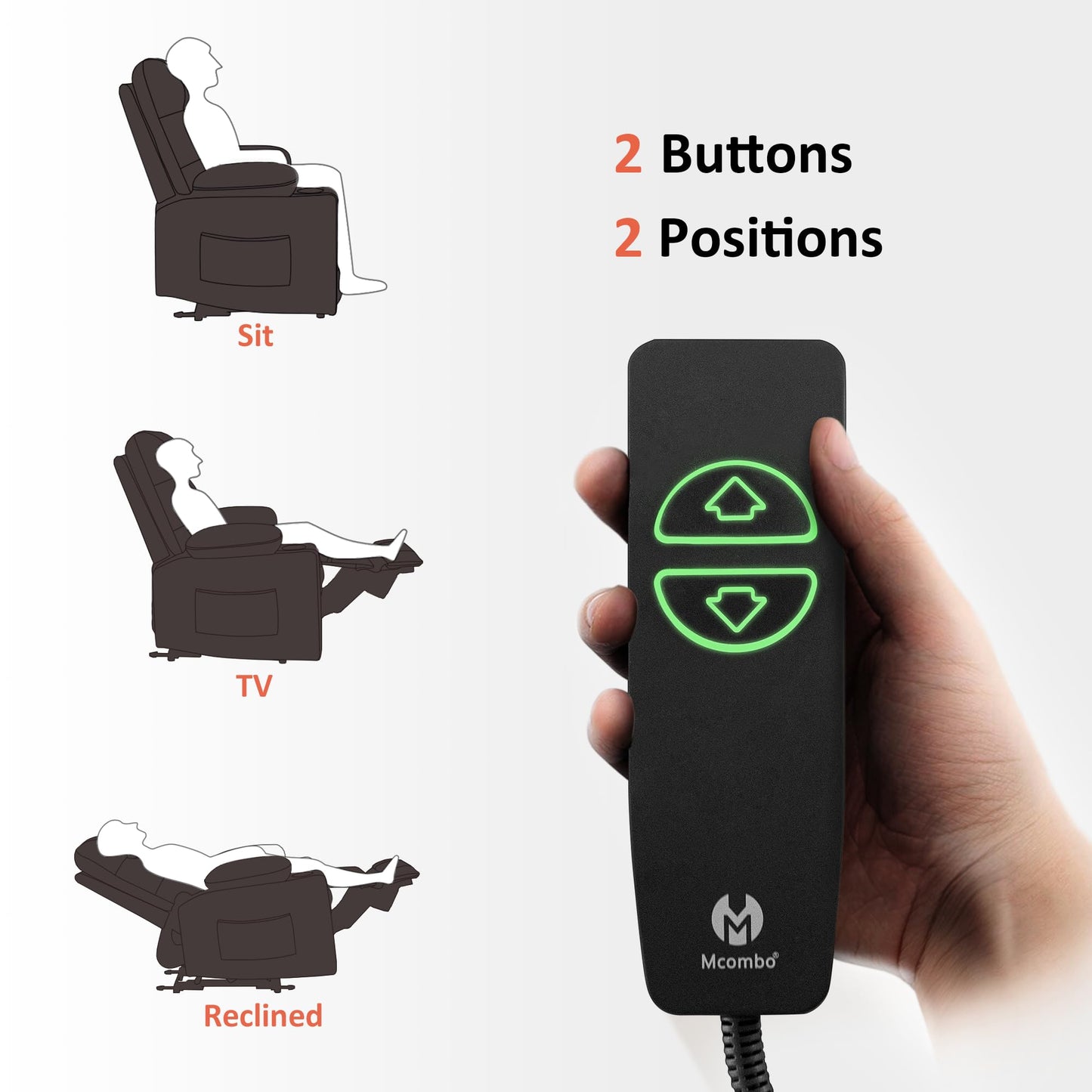 MCombo Zero Gravity Power Recliner Chair with Heat and Vibration Massage, Reclining Chair with USB Ports, Cup Holders for Living Room, Faux Leather PR621 (Brown)