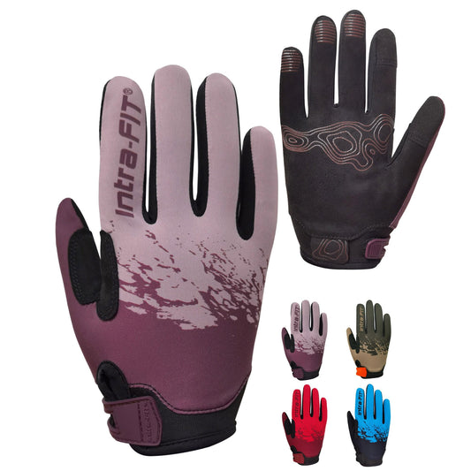 Intra-FIT Cycling Gloves for Men Women, Bike Riding Gloves Biking Gloves, Touch Screen, Breathable and Lightweight Road Racing Bicycle Gloves for Outdoor Sports (Purple, Small)