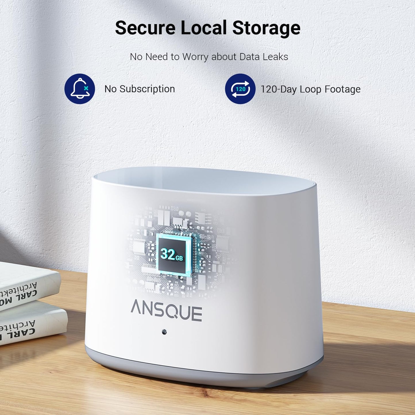 ANSQUE Security Cameras Wireless Outdoor Home System, 2 Camera Kit, No Subscription Fees, Solar Powered, Local Storage, 365-Day Battery Life, 360°PTZ Surveillance, Auto Tracking, 2K Color Night Vision