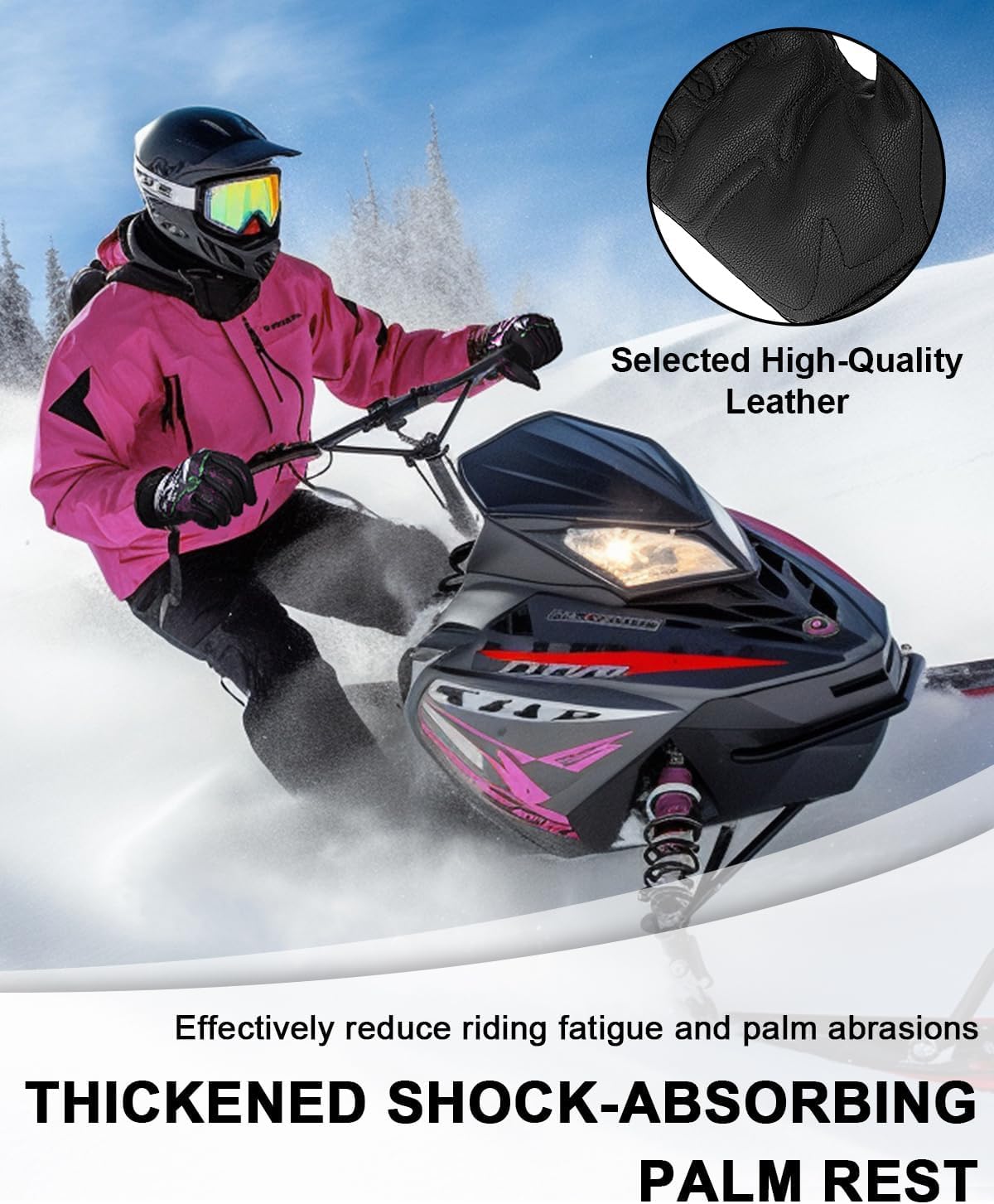 RIGWARL 10F°- 50F°Upgraded Winter Gloves Warm Waterproof, Thermal Cotton Cycling Gloves for Men Women with Touch Screen, Cold Weather Drving Gloves for Runing Camping Hiking Bike Walking Skiing Snow