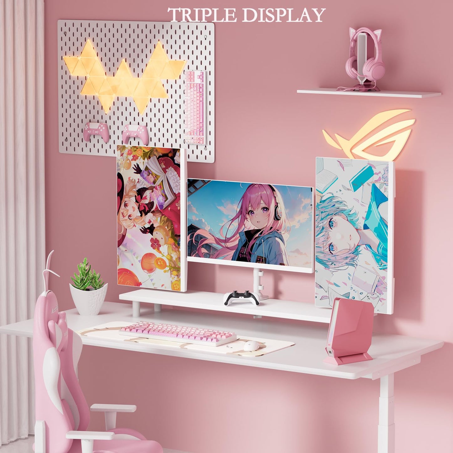 Mini Gaming PC Core i9-9980HK, GeForce GTX1650 GDDR5 Dedicated Graphics with RGB Lights Desktop Gaming Mini Computer, 32GB RAM 1TB NVMe SSD, 4K Triple Displays/WiFi 6E/BT 5.3, Pink