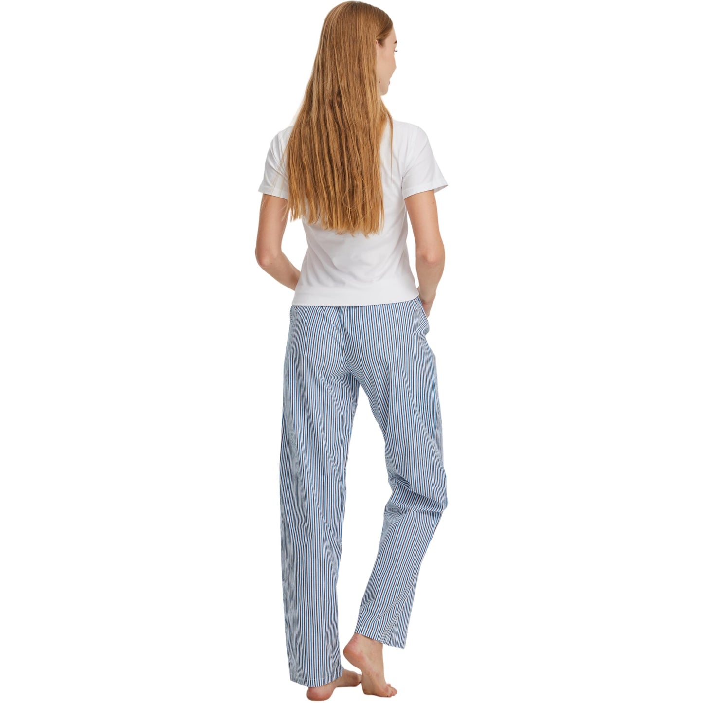 CYZ Women's 100% Cotton Woven Poplin Sleep Pajama Pants,F24010,Large
