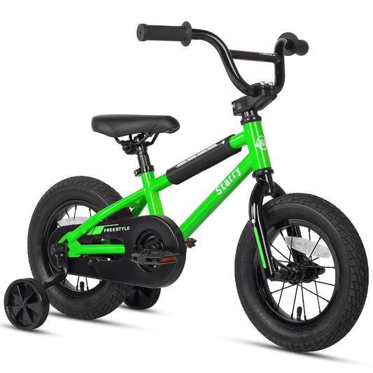 cubsala 12 Inch Kids Bike for 1 2 3 4 Years Old Boys Girls Beiginner Riders Toddlers BMX Style Bicycle with Training Wheels Coaster Brake, Green