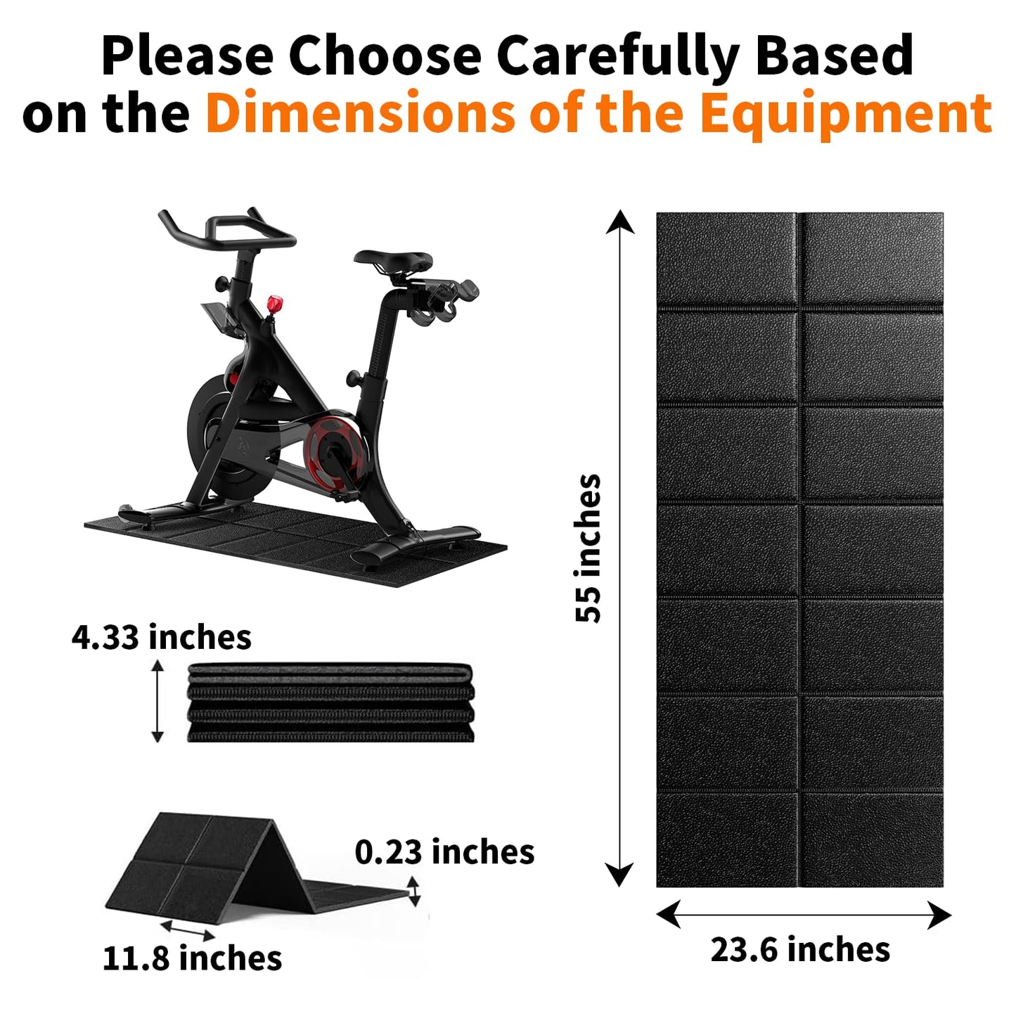 Non-Slip Walking Pad Mat 55x24 for Carpet Floors – Workout Floor Protection, Mat for Under Walking pad, Treadmill, Bike & Exercise Equipment, for Hardwood Floors, Noise Shock Absorption, Stationary