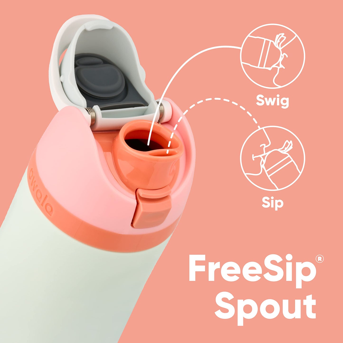 Owala Silicone Water Bottle Boot & 2-in-1 Water Bottle Brush Cleaner and Water Bottle Straw Cleaner Brush & FreeSip Insulated Stainless Steel Water Bottle