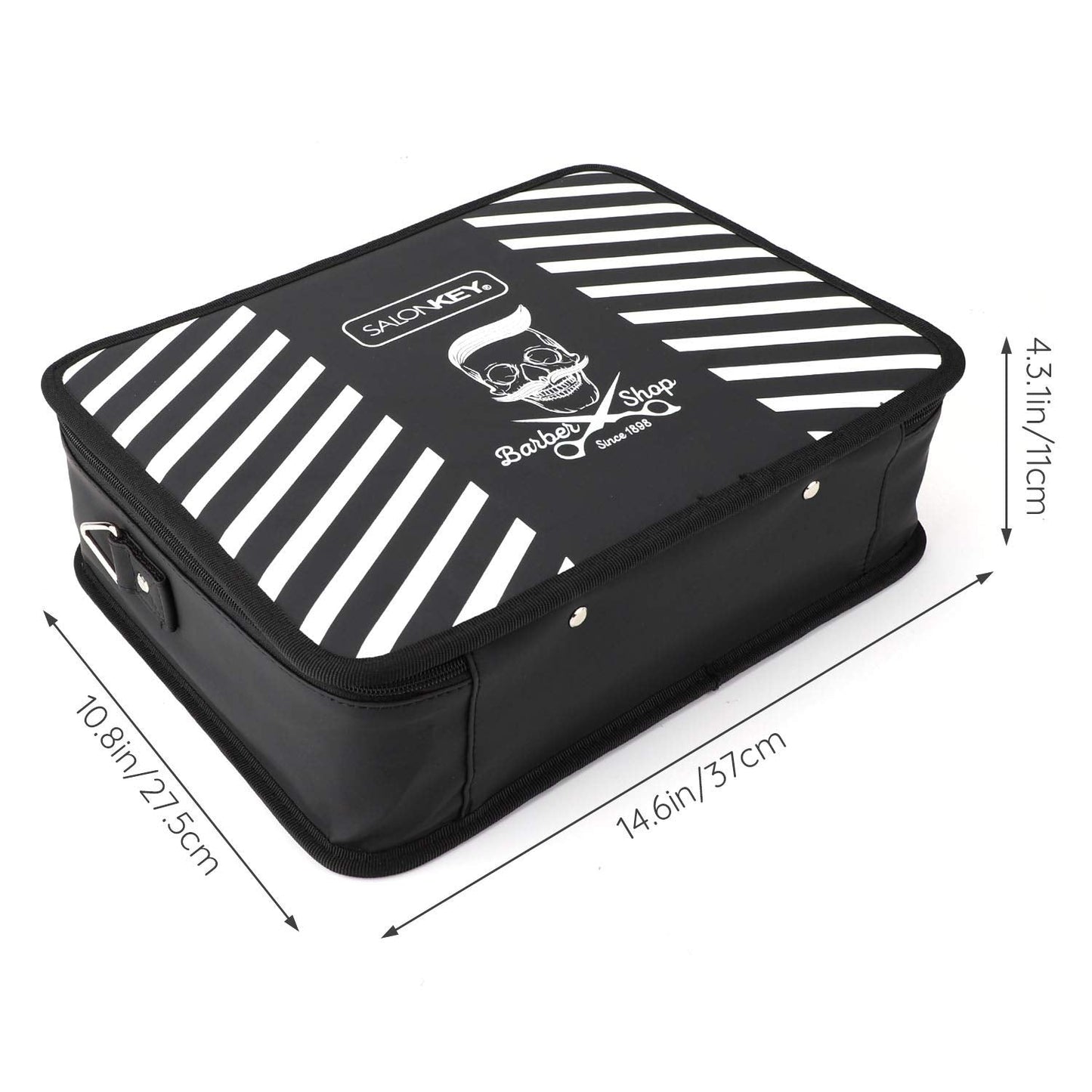 Segbeauty Barber Tool Case with Shoulder Strap, Large 10.8 x 14.6 x 4.3 in Hair Styling Travel Bag, Professional Salon Hair Cutting Grooming Kit Storage Organizer for Hair Dryer, Clippers, Scissors