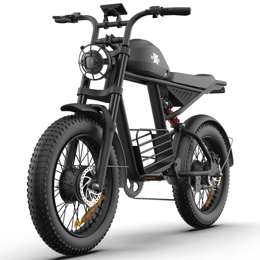 Retro Electric Bike for Adults,1000W-1600W(Peak Power) Electric Dirt Bike,35MPH 60Miles E Bikes, 20" Fat Tire Adult Electric Bicycle with 48V 18.9AH Battery, 7 Speed E Bike
