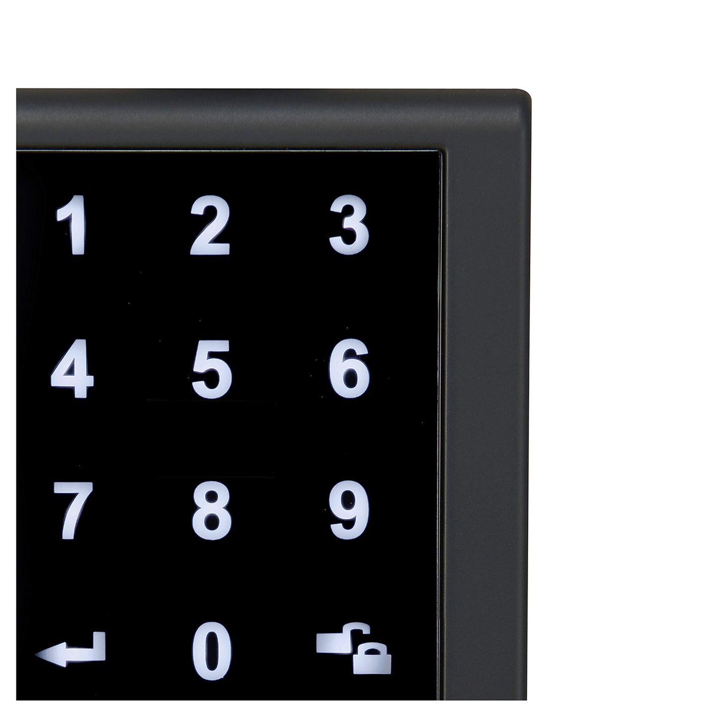 Amazon Basics Grade 3 Electronic Touchscreen Deadbolt Door Keypad Lock with Handleset, Matte Black, 133mm H Uppper x 294.5mmL Lower