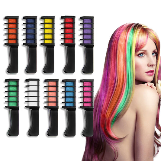 10 Colors Hair Chalk for Girls Kids, Temporary Hair Color Dye for Kids Girls Age 10-12, Washable Hair Chalk Comb for Party Cosplay DIY