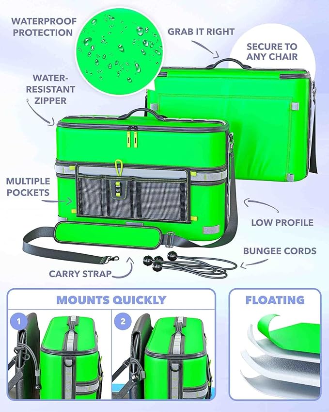 Skywin Kayak Cooler Behind Seat, Waterproof Cooler for Kayaking, Compatible with Lawn Chair Style Seats, Stores Drinks and Keeps Them Cool All Day