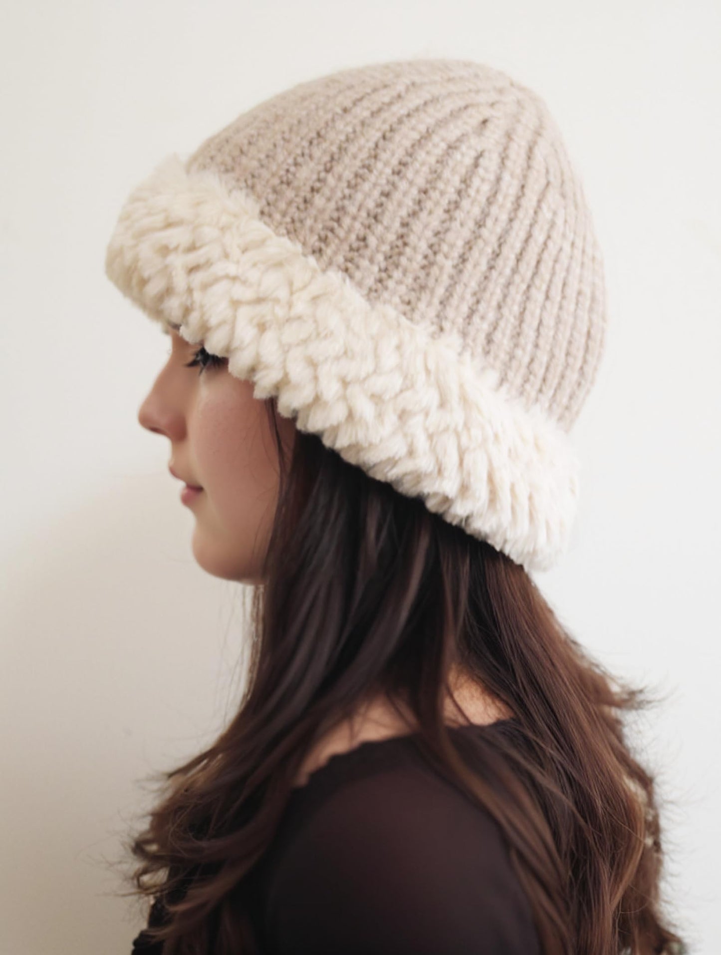 AICHUAN Women Winter Hats with Furry Fluffy Brim Winter Warm Beanie Hat Skullies Beanies Ski Cap for Men Khaki