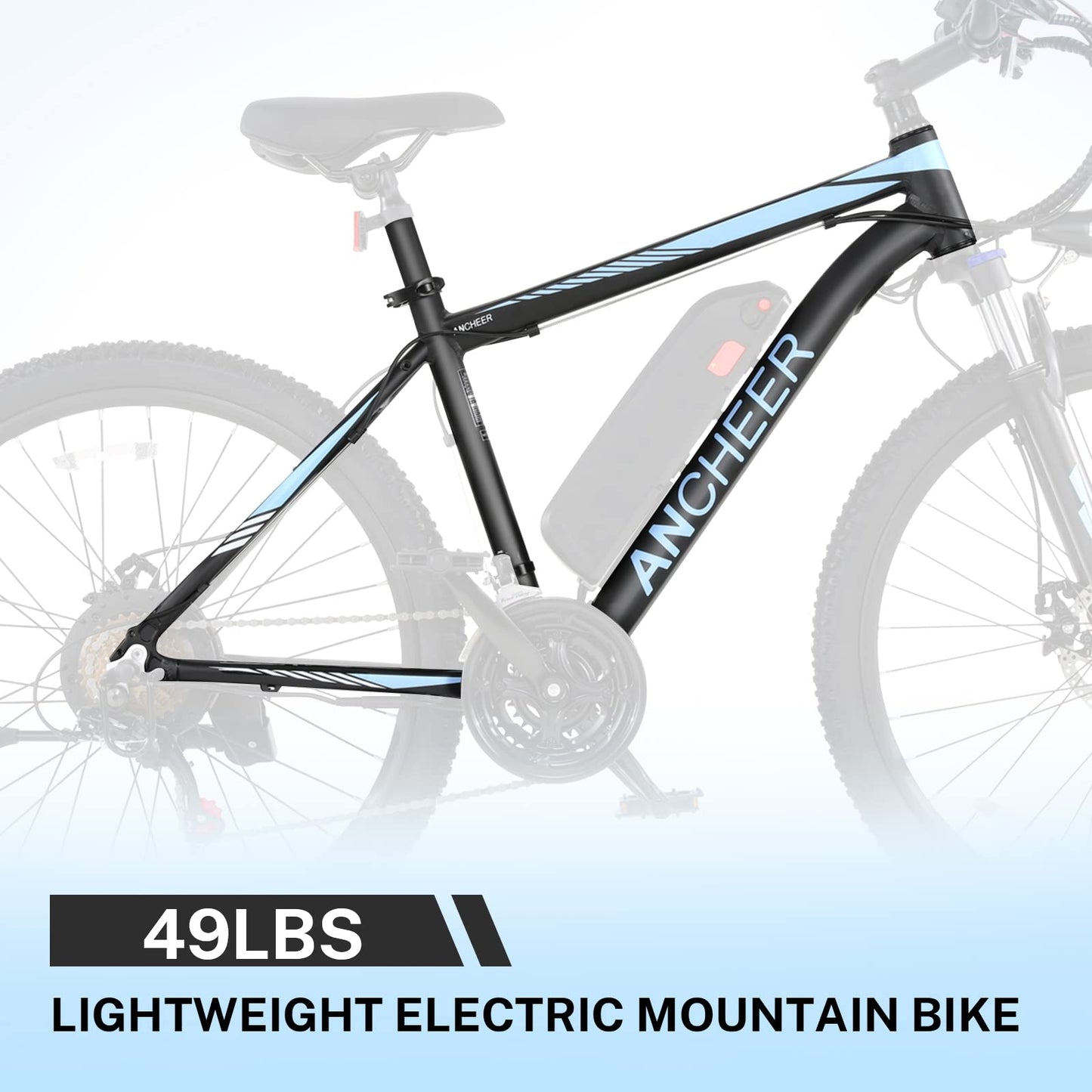 ANCHEER Electric Bike for Adults, [Peak 750W Motor] Electric Mountain Bike, 26" Sunshine Commuter Ebike, 55 Miles 20MPH Electric Bicycle with 48V/374Wh Battery, LCD-Display, 21 Speed