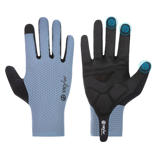 YKYWBIKE Cycling Gloves-Touch Screen Biker Gloves,Full Finger Mountain Bike Gloves,Lightweight Padded Biking Gloves,Breathable Sport Gloves,Shock-Absorbing MTB Bicycle Gloves for Men Women