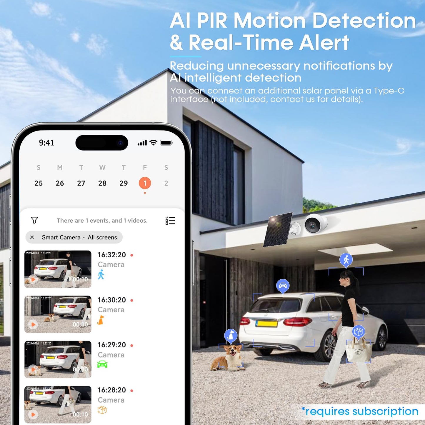 AMTIFO Security Cameras Wireless Outdoor Magnetic: Install-Free Smart Indoor 2K WiFi - Long Battery Life Powered Wireless Cameras for Home Security with AI Motion Detection