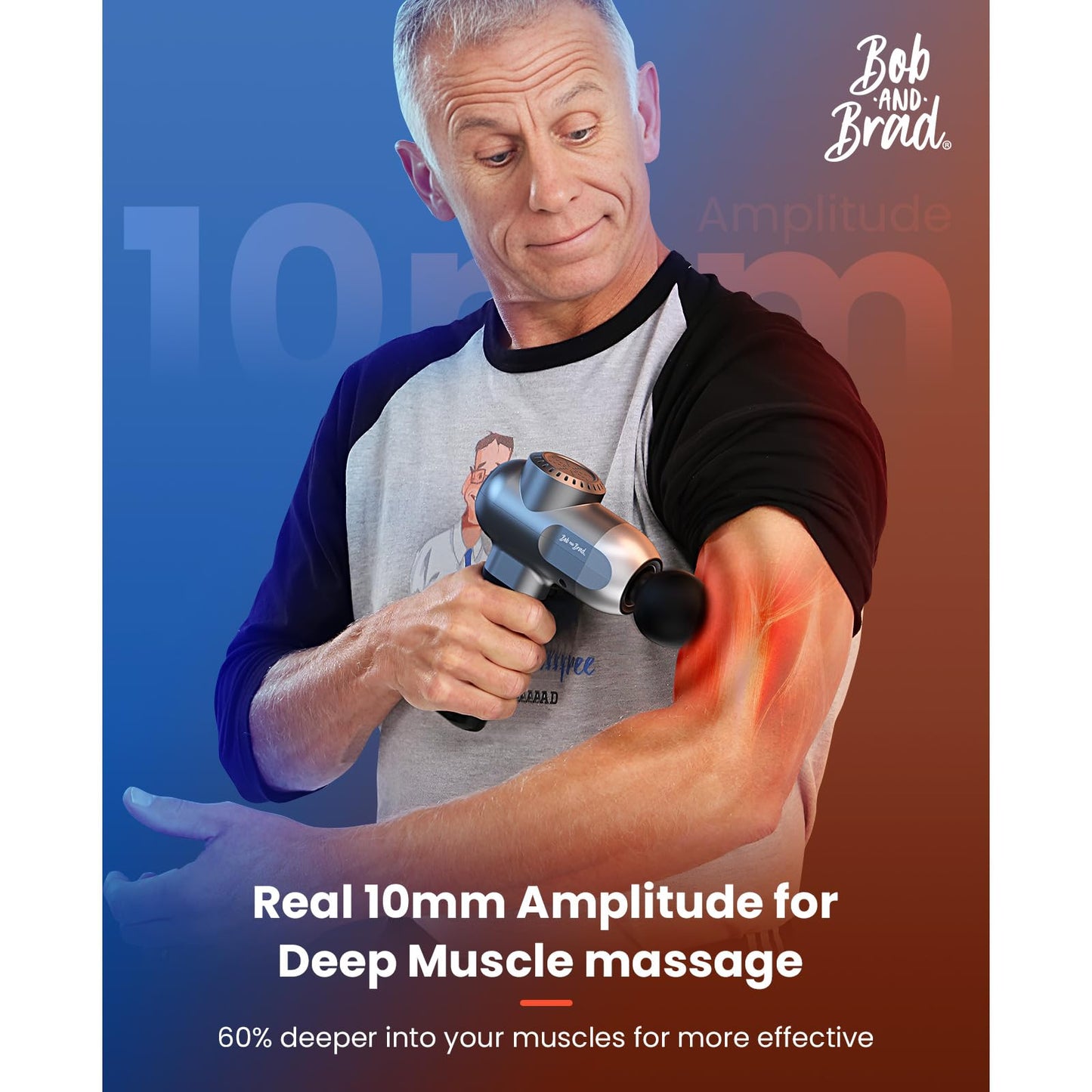 BOB AND BRAD C2 Pro Massage Gun with Heat and Cold Therapy, Mini Massager Gun Deep Tissue, Heated Professional Electric Back Massager for Athletes, Handheld Massager