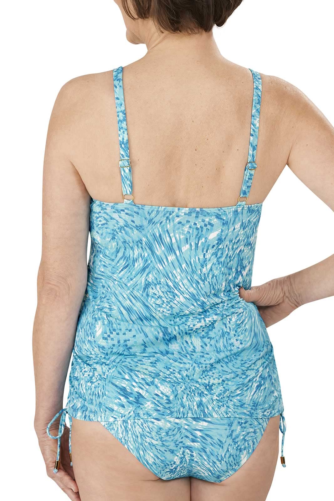 Amoena Women's Standard Malibu Tankini Top, Blue