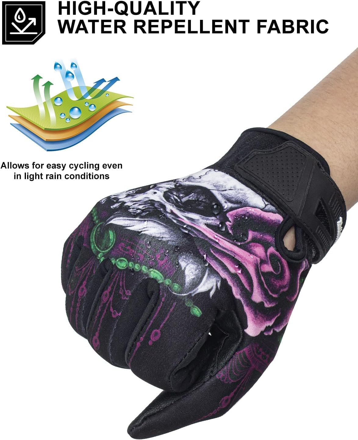 RIGWARL 10F°- 50F°Upgraded Winter Gloves Warm Waterproof, Thermal Cotton Cycling Gloves for Men Women with Touch Screen, Cold Weather Drving Gloves for Runing Camping Hiking Bike Walking Skiing Snow