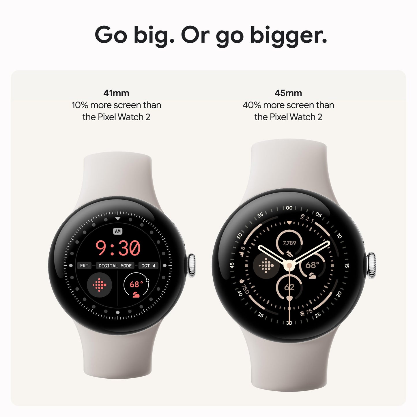Google Pixel Watch 3 (45mm) Latest Model - Android Smartwatch, Heart Rate Tracking, Fitbit Advanced Running, Fitness Insights, 24-Hour Battery - Matte Hazel Aluminum Case - Hazel Band - Wi-Fi