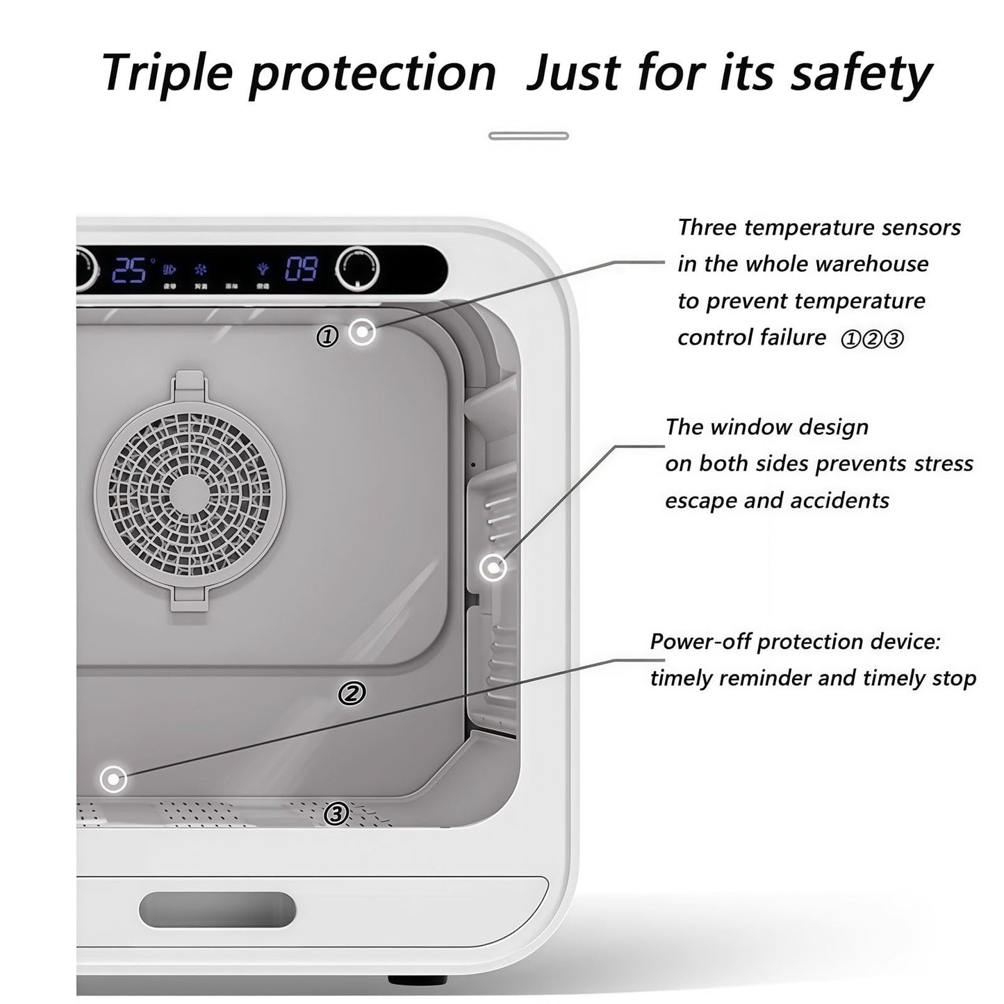 WENMEE Ultra-Quiet Pet Dryer Box for Cats & Small Dogs, Low-Noise Dog Hair Dryer with Mechanical Knob Temperature Control