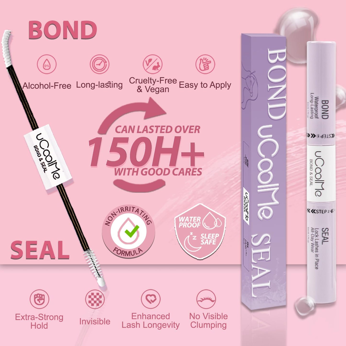 uCoolMe Invisible Lash Band Venus Lash Clusters Plus Bond & Seal