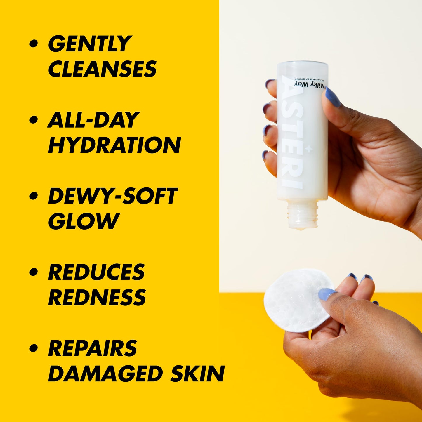 Alumni Skincare Milky Way Micellar Water Makeup Remover – 3.4 oz Hydrating Micellar Cleansing Water for Face & Eyes w/ 4 Types of Hyaluronic Acid – Vegan & Natural Skincare for All Skin Types (3 Pack)