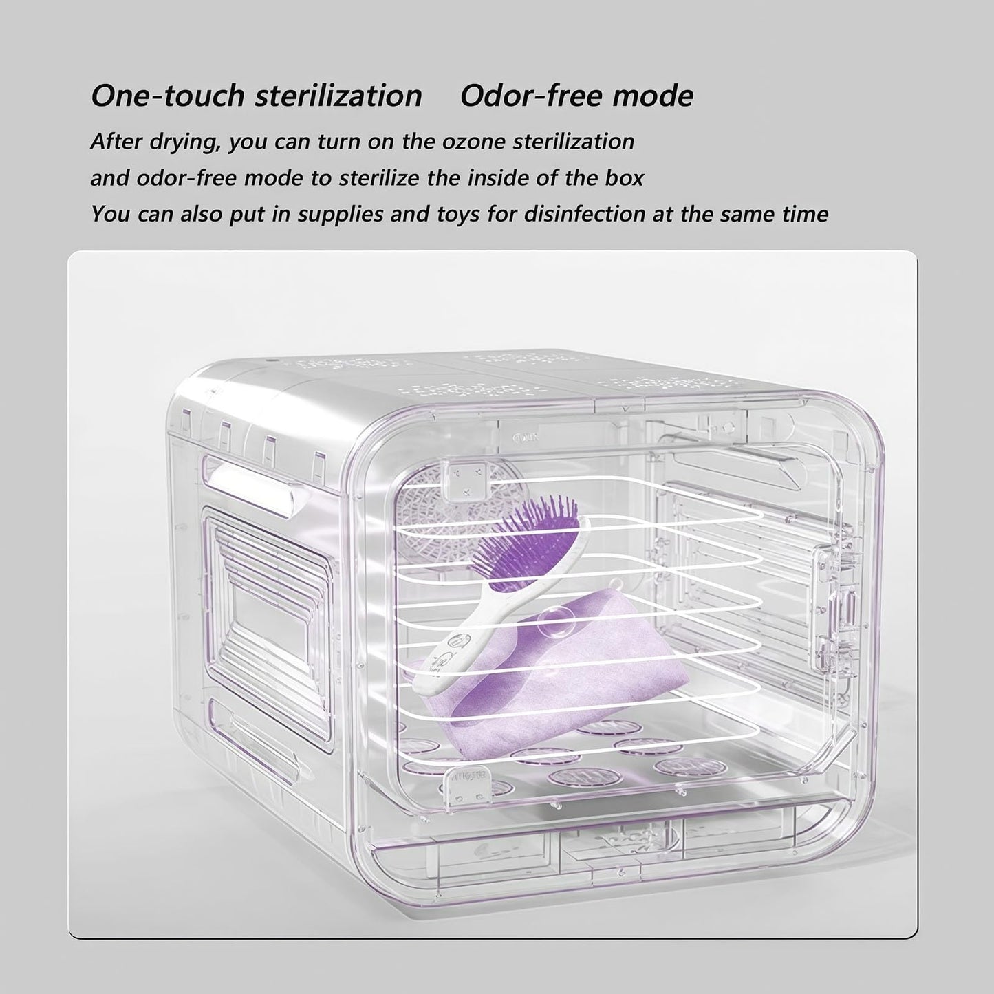 WENMEE Pet Dryer Box for Dogs & Cats - Ultra Quiet, Mechanical Knob Temp Control, Grooming Hair Dryer Machine