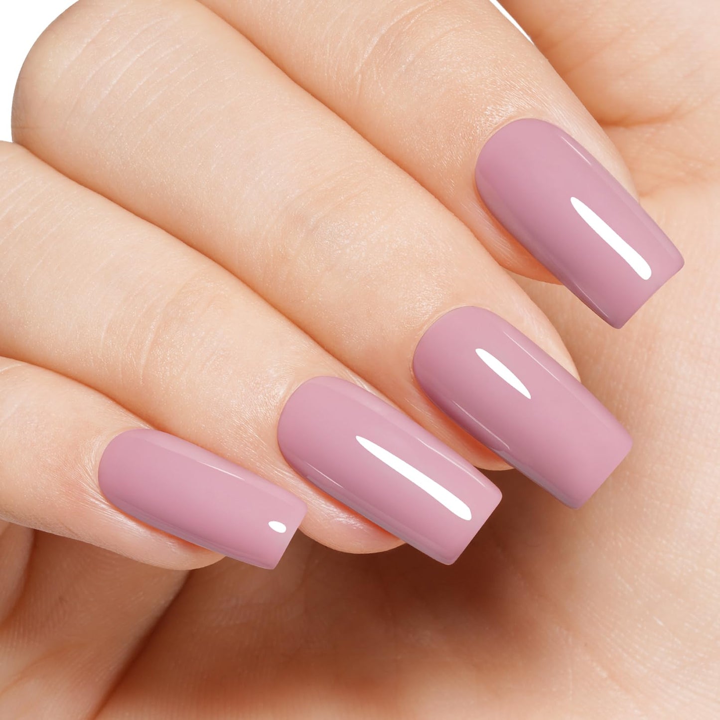 AILLSA Gel Nail Polish Light Purple Dried-Rose Nude Gel Polish Dusty Mauve Neutral Color Gel Polish Natural Summer Winter Nails Soak Off U V Gel Nail Manicure at Home Holiday Gift 0.51 Fl Oz/GC03