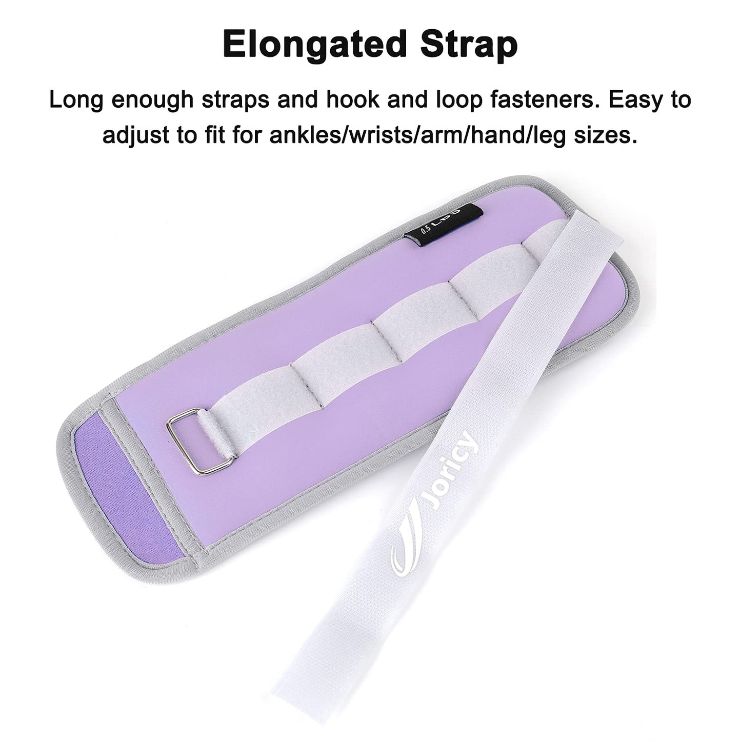 Ankle Weights, Wrist Leg Arm Weights for Women Men Kids Child with Adjustable Straps,A Pair Of 1LBS(0.5LB Each Weight) Strength Training Weighted for Jogging, Running, Walking, Fitness, Light Purple