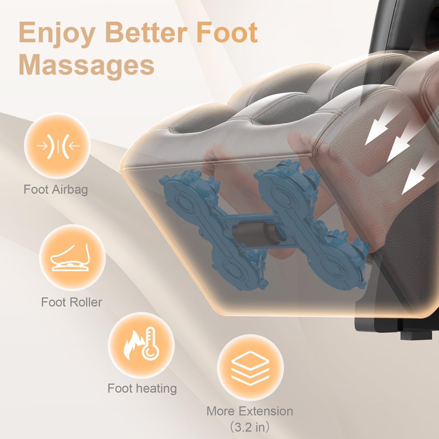 FURNIMAT 2025 Massage Chair Full Body, Zero Gravity Massage Chair with 10 Fix Rollers, Heating, Foot Massage, Auto Modes, Bluetooth Speaker, Touch Screen Controller (Black & Brown)