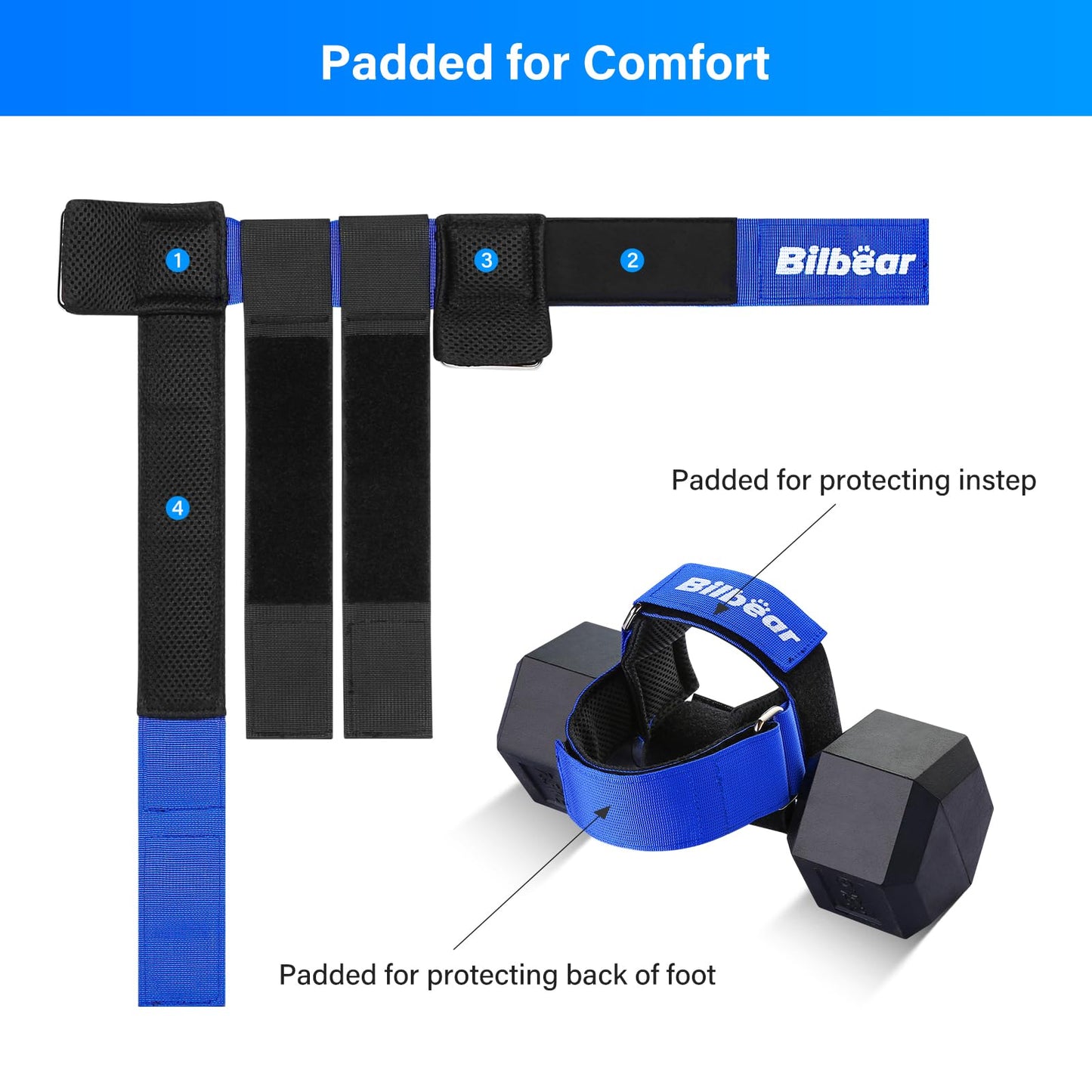 Tibialis Trainer Strap for Shin Splint Relief Exercises,Adjustable Ankle Strap Dumbbell Foot Attachment for Hip Flexor Raises,Dumbbell Attachment for Feet Relieve Leg Pain Increase Range of Motion