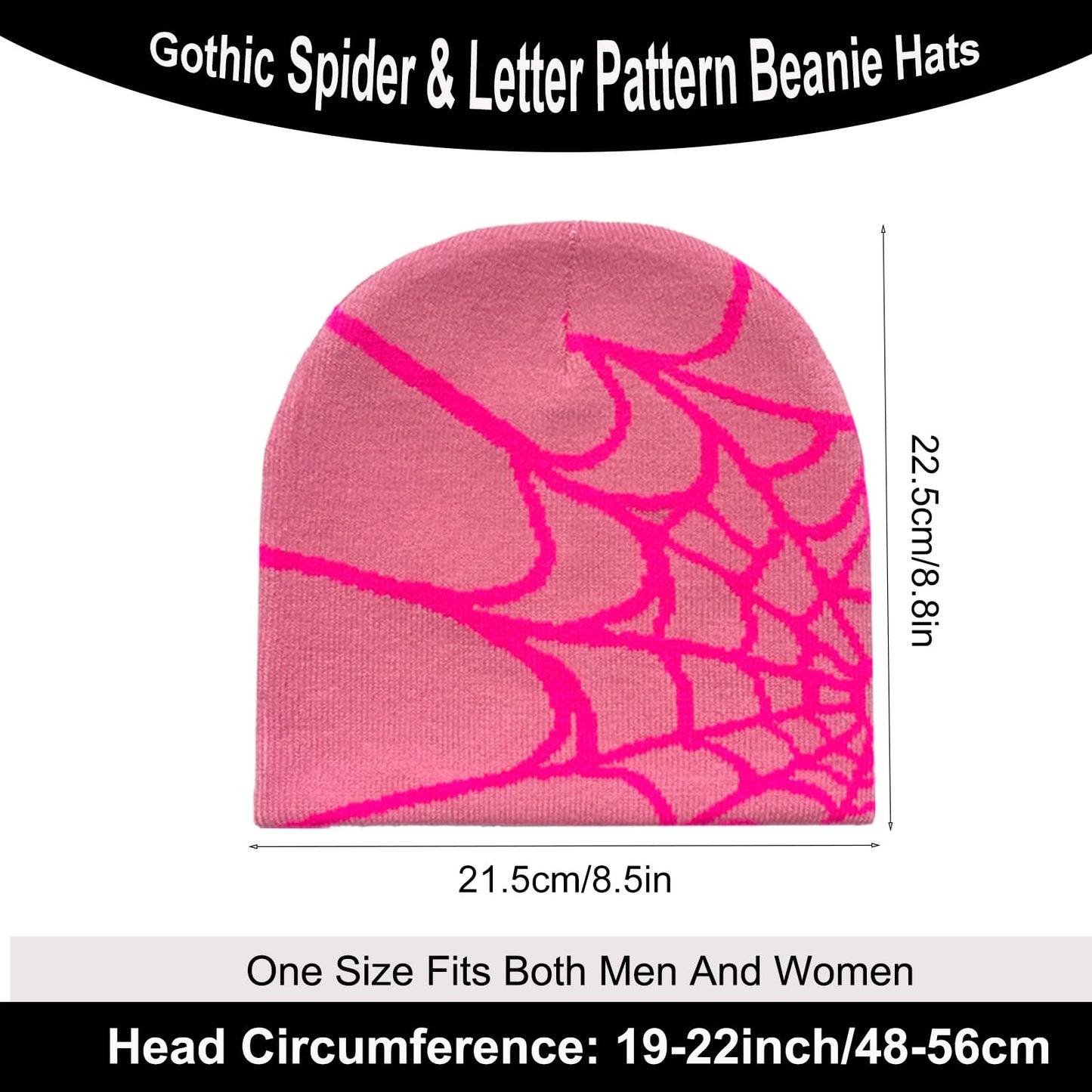 DKYM 4 Pcs Y2k Beanies Spider Web Beanie Y2k Hat Winter Knitted Hat for Women Men Graphic Beanie Black Beanies Cute Beanie Spider Beanie Y2k Accessories 2