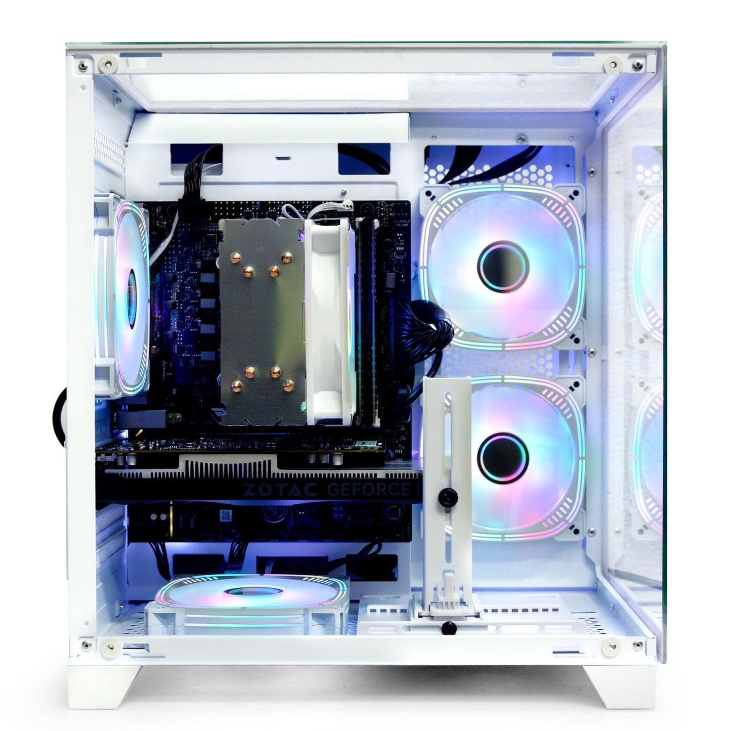 LXZ Gaming PC Desktop, I7-12700F, 2.1GHz, GeForce RTX 4060 8GB, 32GB DDR4 RAM, 1TB NVME SSD, for Advanced Gaming, Video Editing, and Work, White