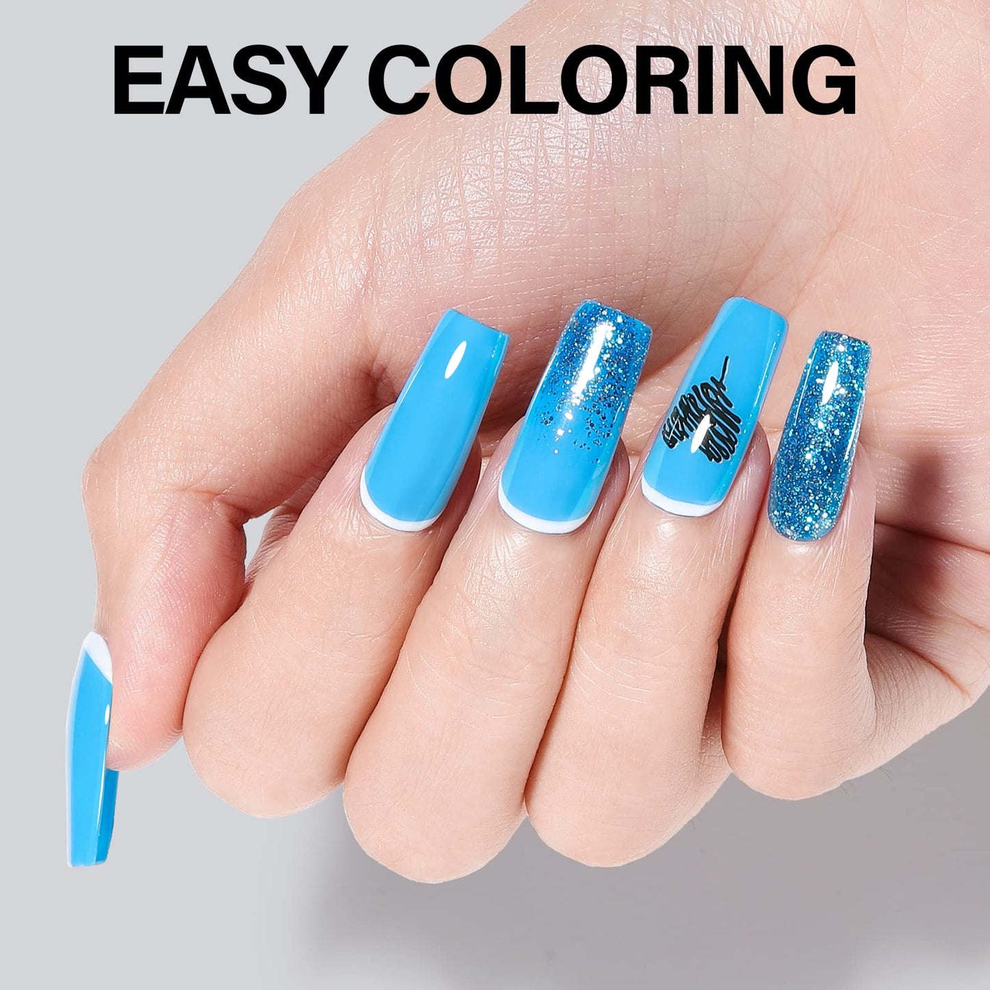 AILLSA Medium Square Nail Tips - Upgraded Matte Gel Full Cover Nails Tips No Filed, 240Pcs Pre-shaped Gelly Tips Acrylic Clear Fake Press On Soft Nail Tip for Soak Off Nail Extension 10 Sizes