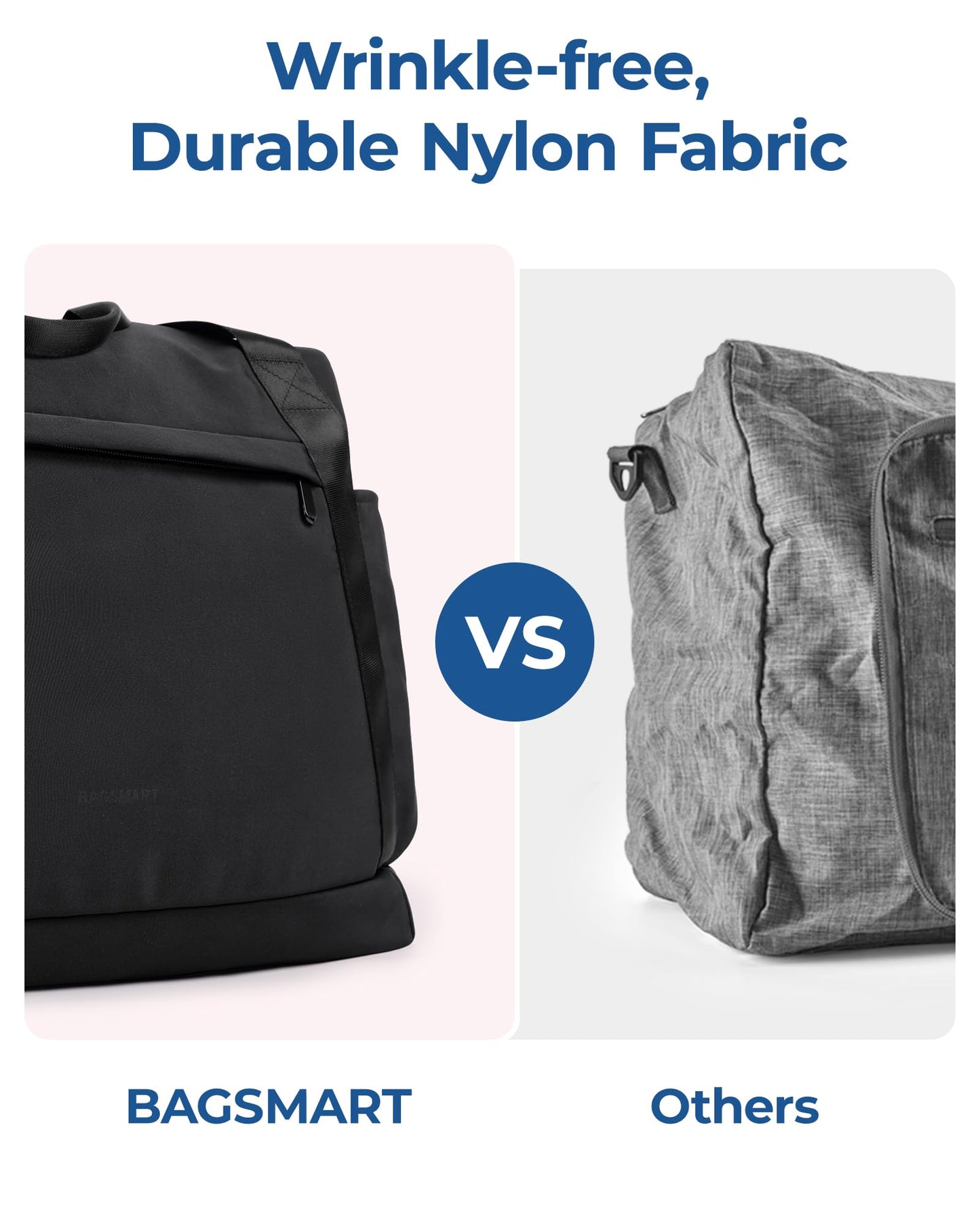 BAGSMART For Spirit Airlines Personal Item Bag, 23L Foldable Weekender Bags for Women Gym Tote Overnight Bag for Travel