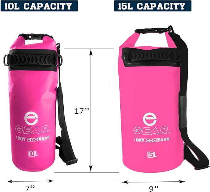 Insulated Dry Bag Floating Cooler – 10L / 15L / 25L Roll Top, Leak Proof, Waterproof, Collapsible, with Padded Shoulder Strap - Perfect for Kayaking Fishing Beach
