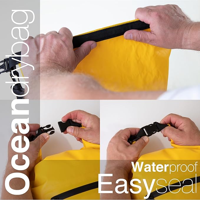 Oceandrybag - Waterproof Dry Bag Backpack - Floating Dry Sack Portable for Kayaking, Beach, Rafting, Boating, Hiking, Camping, Fishing with Waterproof Phone Case
