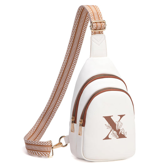 Crossbody Bags for Women Initial Sling Bag Cross Body Fanny Packs Personalized Gifts for Mom Women Wife