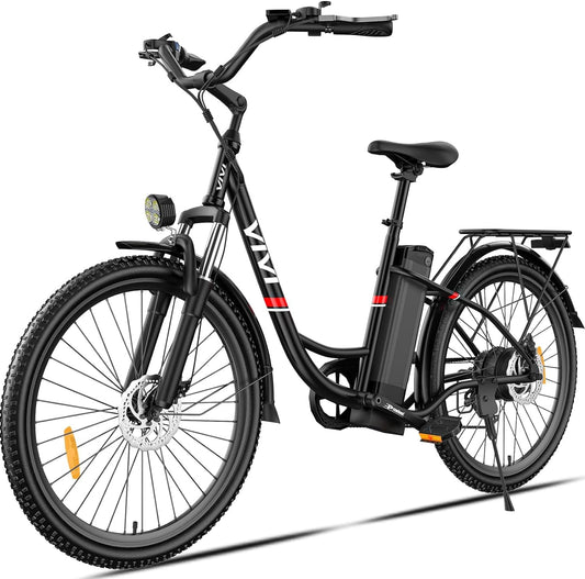 Vivi Electric Bike, 26'' Electric Bike for Adults, 750W Peak Ebike with 48V Removable Battery, Electric Commuter Cruiser Bike 22MPH & 50 Mile City Electric Bicycle with Cruise Control